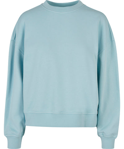 Sudadera de cuello redondo extragrande para mujer | Azul Ocano