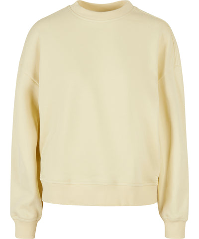 Sudadera de cuello redondo extragrande para mujer | Amarillo Suave - Amarillo Delicado