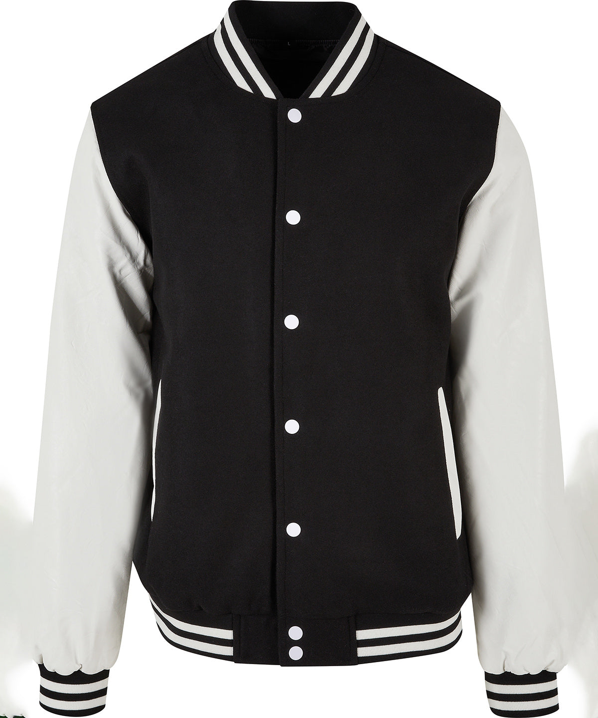Chaqueta universitaria estilo retro | Negro/Blanco