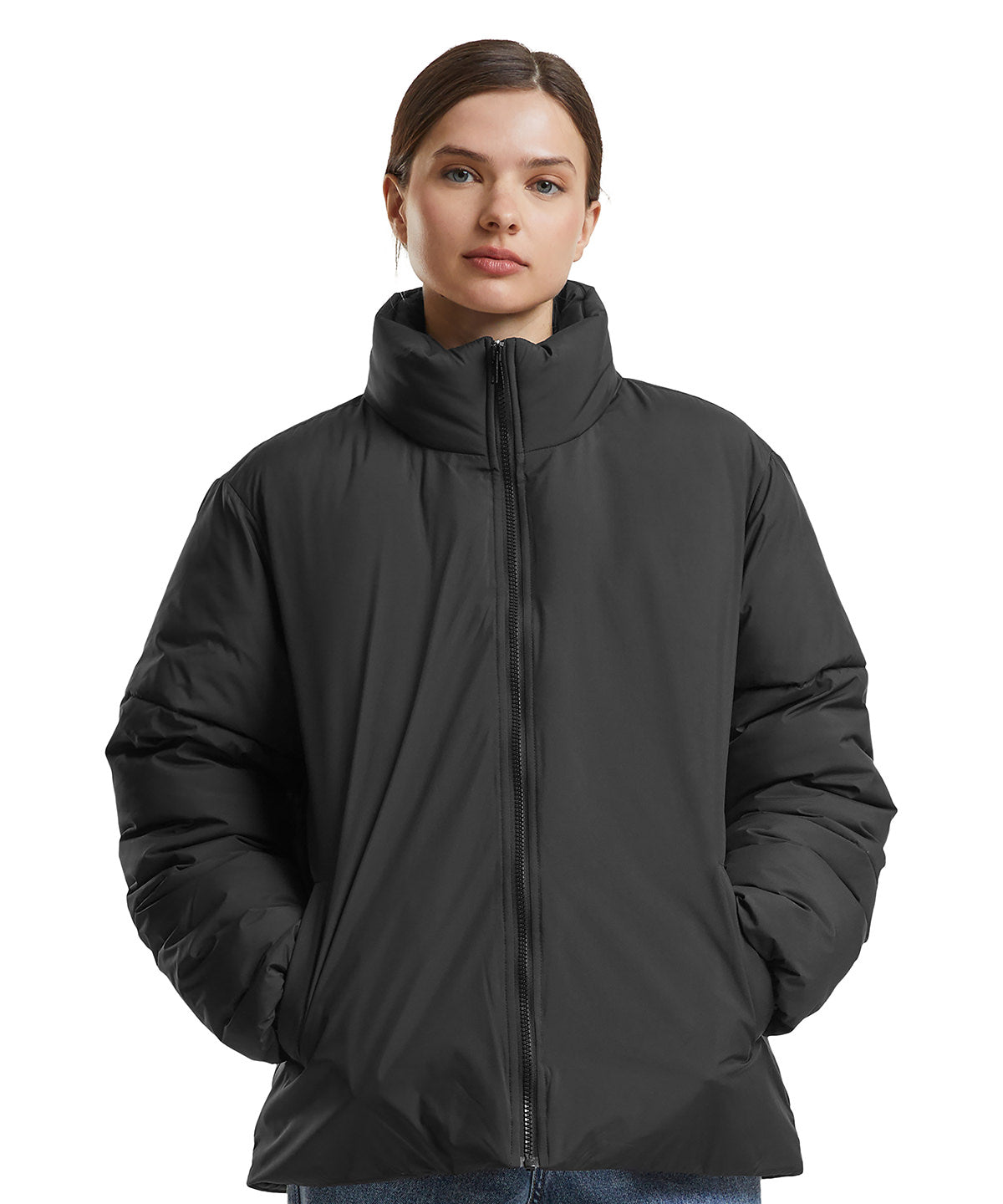 Chaqueta acolchada holgada para mujer | Negro