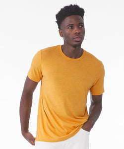 Camiseta unisex de cuello redondo de triblend | Negro Slido Triblend