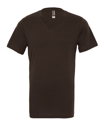 Camiseta unisex de jersey con cuello en V | Marrn
