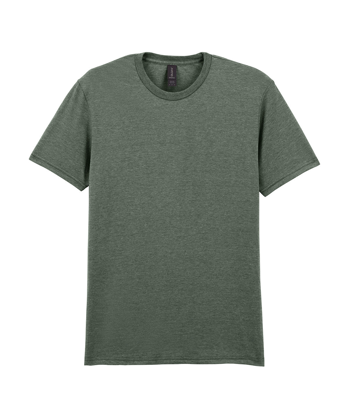 Camiseta de algodn ringspun para adultos estilo Softstyle | Verde Militar Jaspeado