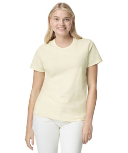 Camiseta de algodn grueso para mujer | Negro - Carbn Oscuro