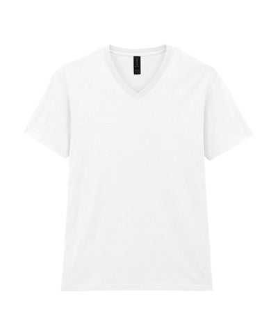Camiseta de cuello en V Softstyle | Blanco - Marfil