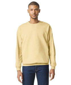 Sudadera de peso medio de felpa suave para adultos estilo crew neck | Negro - Carbn