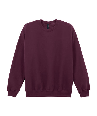 Sudadera de peso medio de felpa suave para adultos estilo crew neck | Granate - Borgoa
