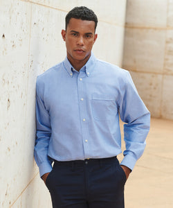 Camisa Oxford clsica de manga larga | Blanco - Marfil