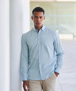 Camisa Coolplus® de manga larga con tacto de algodn | Negro