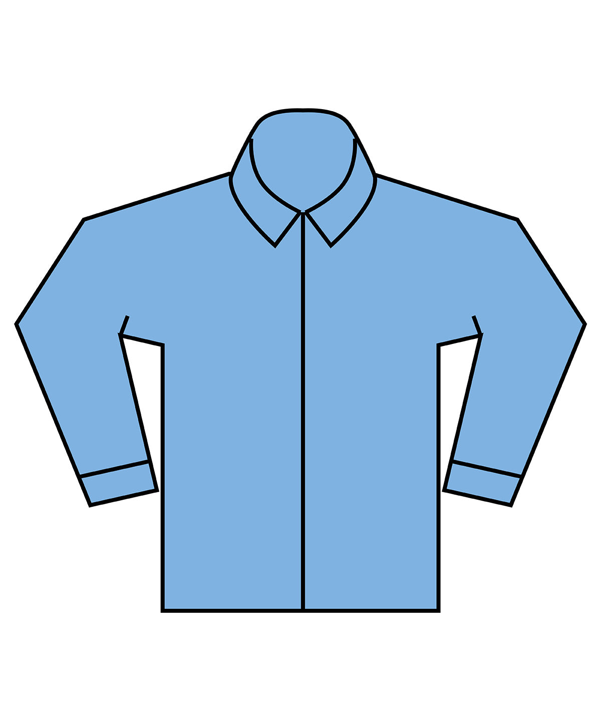 Camisa de manga larga Coolplus® con tacto de algodn para mujer | Azul Claro