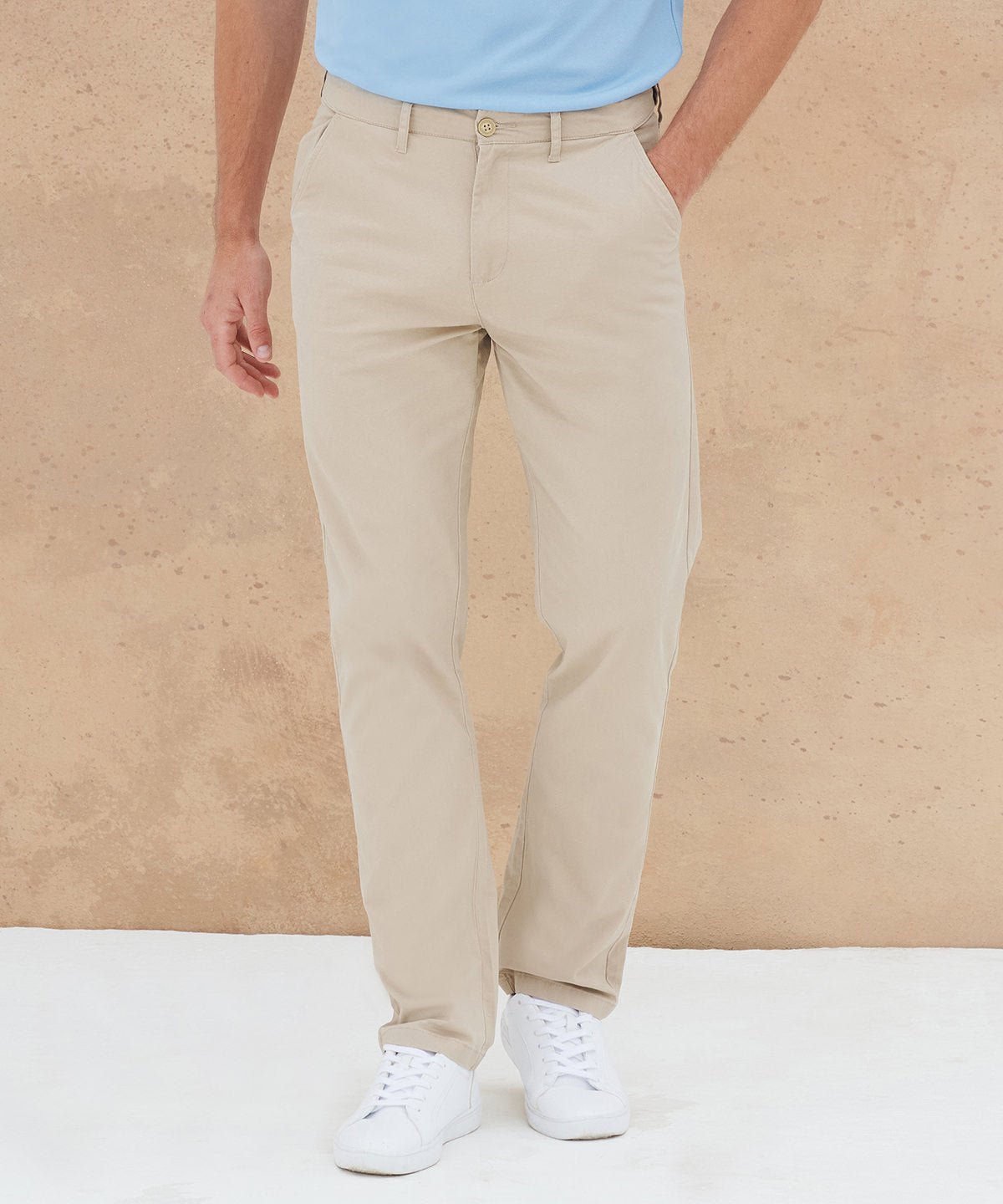 Stretch chinos with flex waistband | Navy