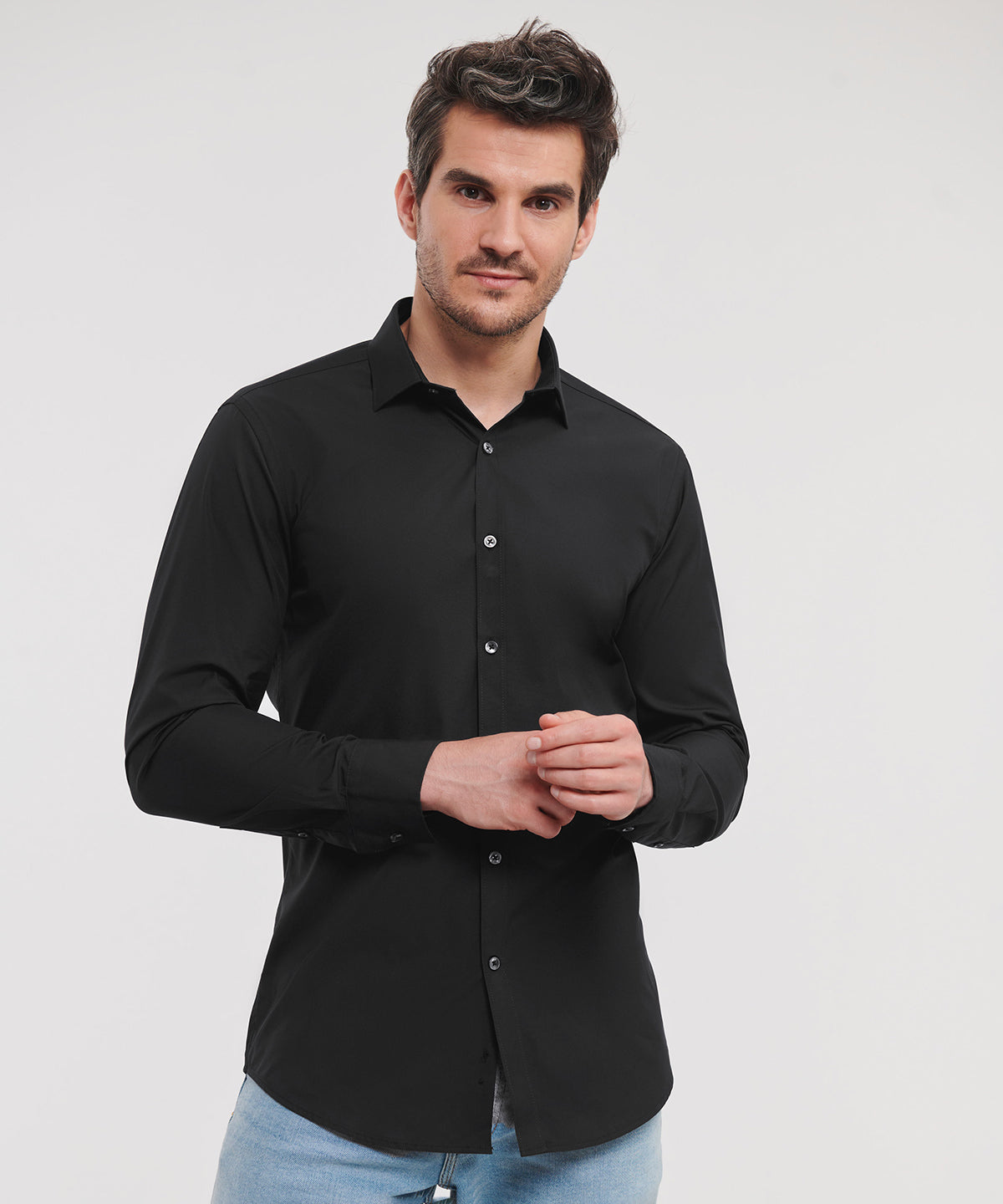 Camisa de manga larga de mxima elasticidad | Negro