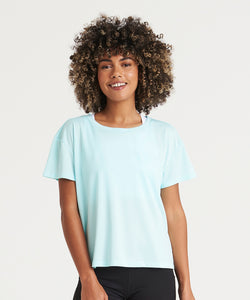 Camiseta de mujer con espalda descubierta | Negro Profundo