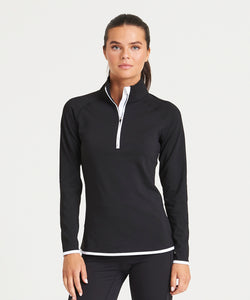 Sudadera con cremallera Cool para mujer | Negro Intenso/Fuego Carmes