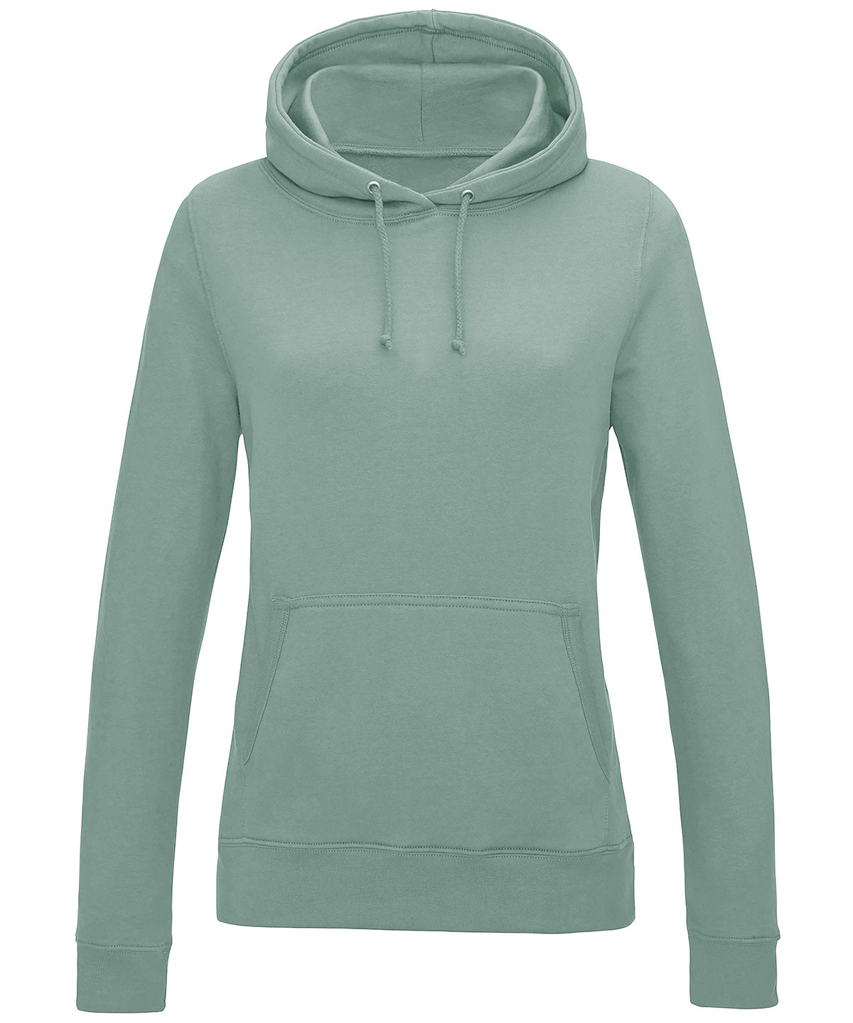 Sudadera con capucha universitaria para mujer | Verde Polvoriento