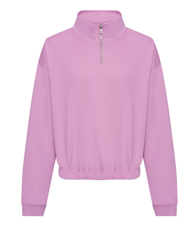 Sudadera corta con cremallera para mujer | Lavanda