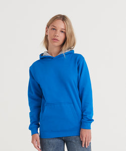 Sudadera con capucha estilo varsity para nios | Azul Marino Francs/Rojo Fuego - Rojo Fuego/Azul Marino Francs
