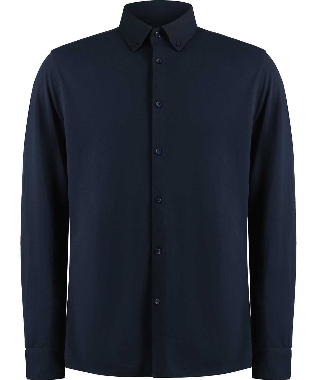 Camisa piqu de manga larga Superwash® 60 (corte entallado) | Azul Marino
