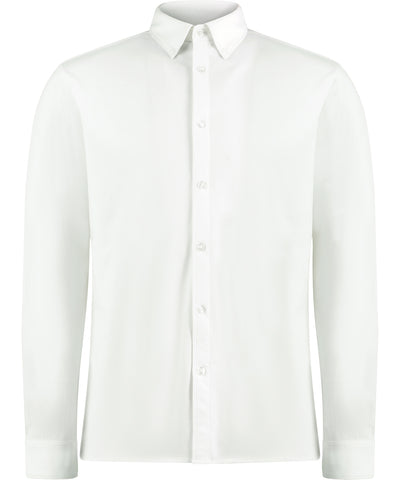 Camisa piqu de manga larga Superwash® 60 (corte entallado) | Marfil