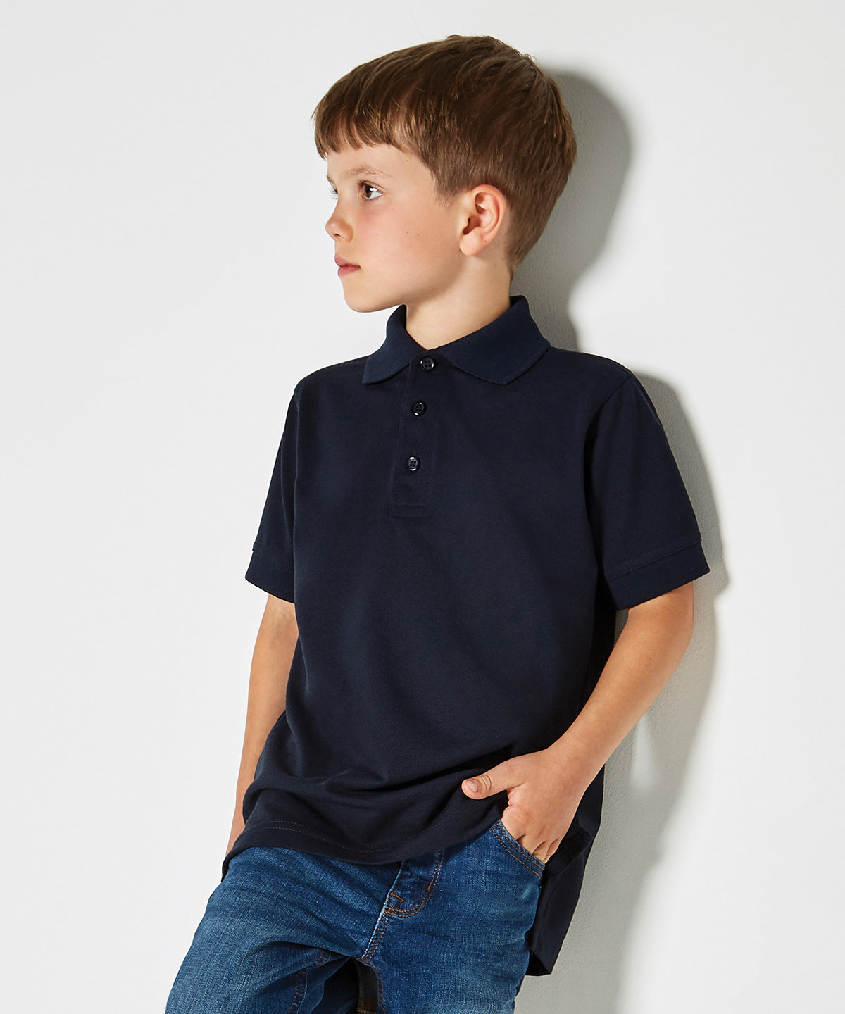 Polo Klassic para nios con Superwash® 60C (corte clsico) | Azul Marino