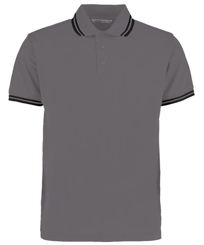 Polo de cuello con ribete (corte clsico) | Antracita/Negro
