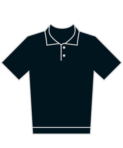 Polo Superwash® 60C de corte regular reciclado | Negro - Carbn