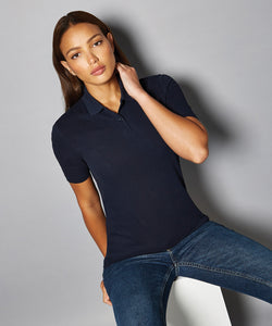 Polo de trabajo para mujer (corte regular) | Negro - Carbn