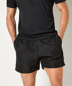 Pantaln corto deportivo liso Gamegear® (corte clsico) | Negro - Carbn