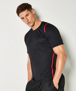 Camiseta de manga corta Gamegear® Cooltex® (corte regular) | Negro/Rojo