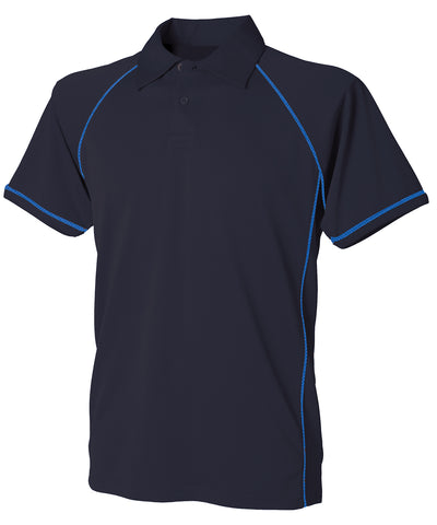 Polo de rendimiento con ribetes para nios | Azul Marino/Azul Real - Azul Marino/Azul Real Cielo