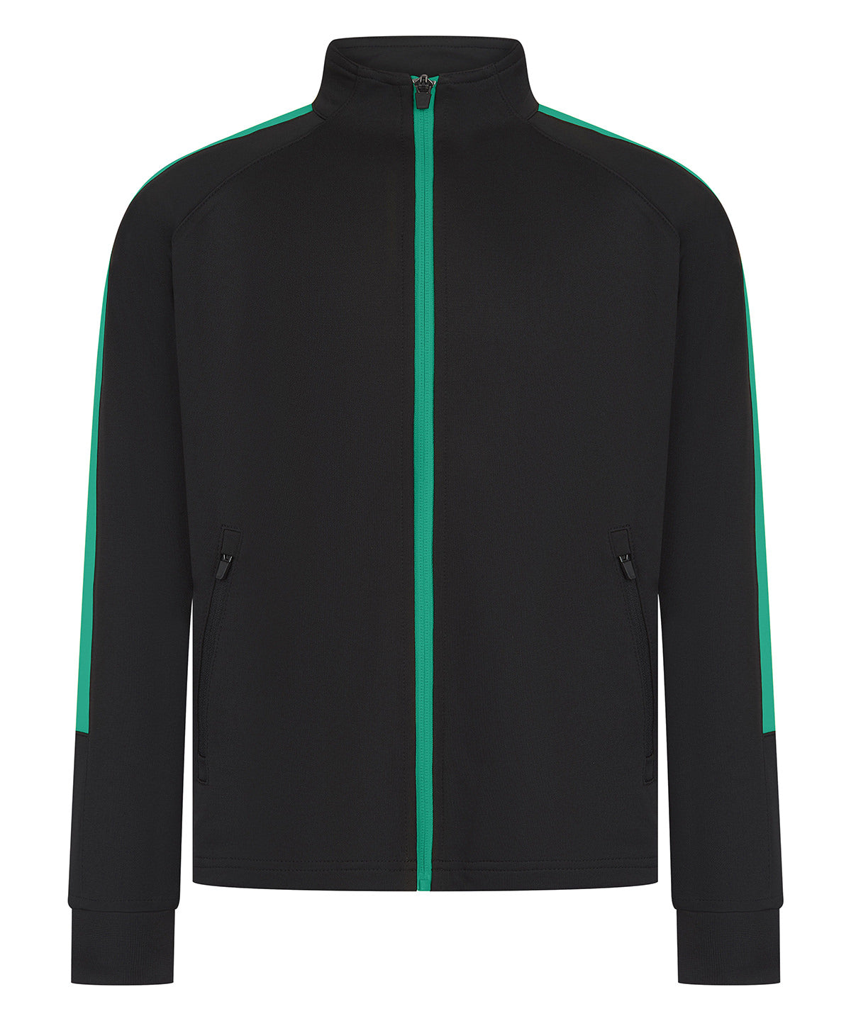 Sudadera de chndal de punto para nios | Negro/Esmeralda
