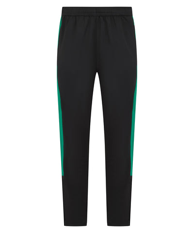 Pantalones de chndal de punto | Negro/Esmeralda - Negro/Verde Esmeralda