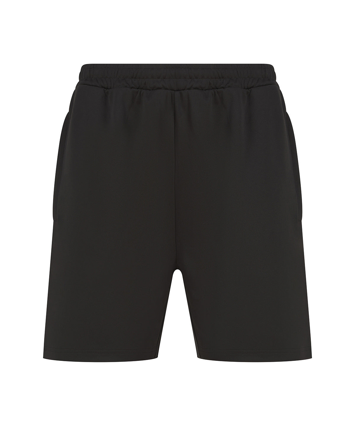 Pantalones cortos de punto con bolsillos con cremallera | Negro