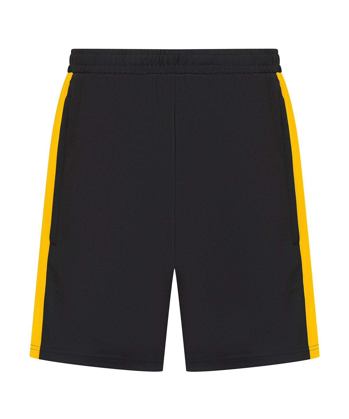 Pantalones cortos de punto con bolsillos con cremallera | Negro/Oro