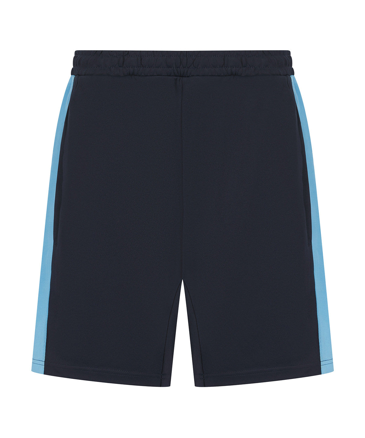 Pantalones cortos de punto con bolsillos con cremallera | Azul Marino/Cielo