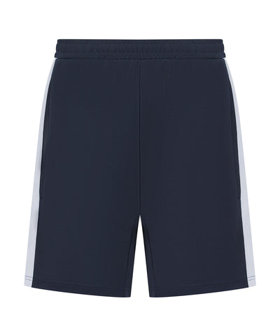 Pantalones cortos de punto con bolsillos con cremallera | Azul Marino/Blanco