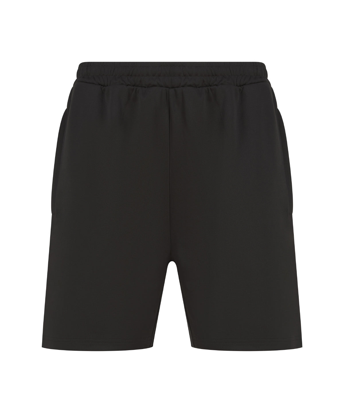 Pantalones cortos de punto para nios con bolsillos con cremallera | Negro