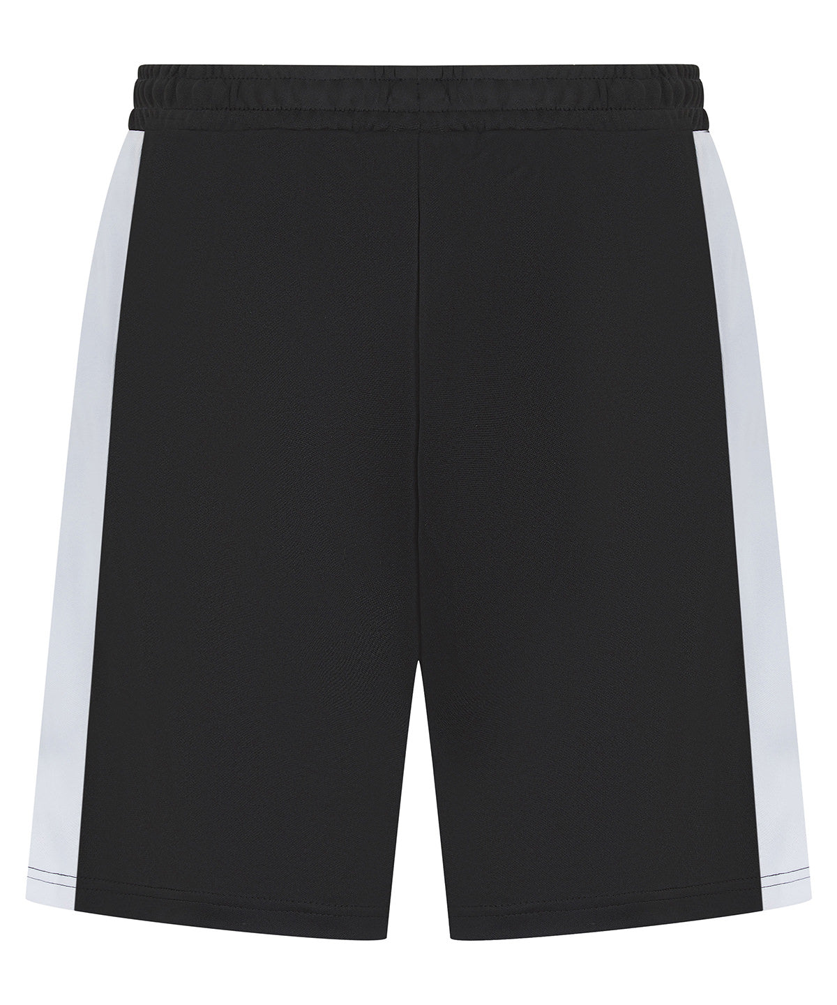 Pantalones cortos de punto para nios con bolsillos con cremallera | Negro/Blanco