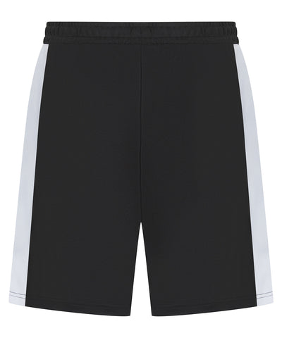 Pantalones cortos de punto para nios con bolsillos con cremallera | Negro/Blanco