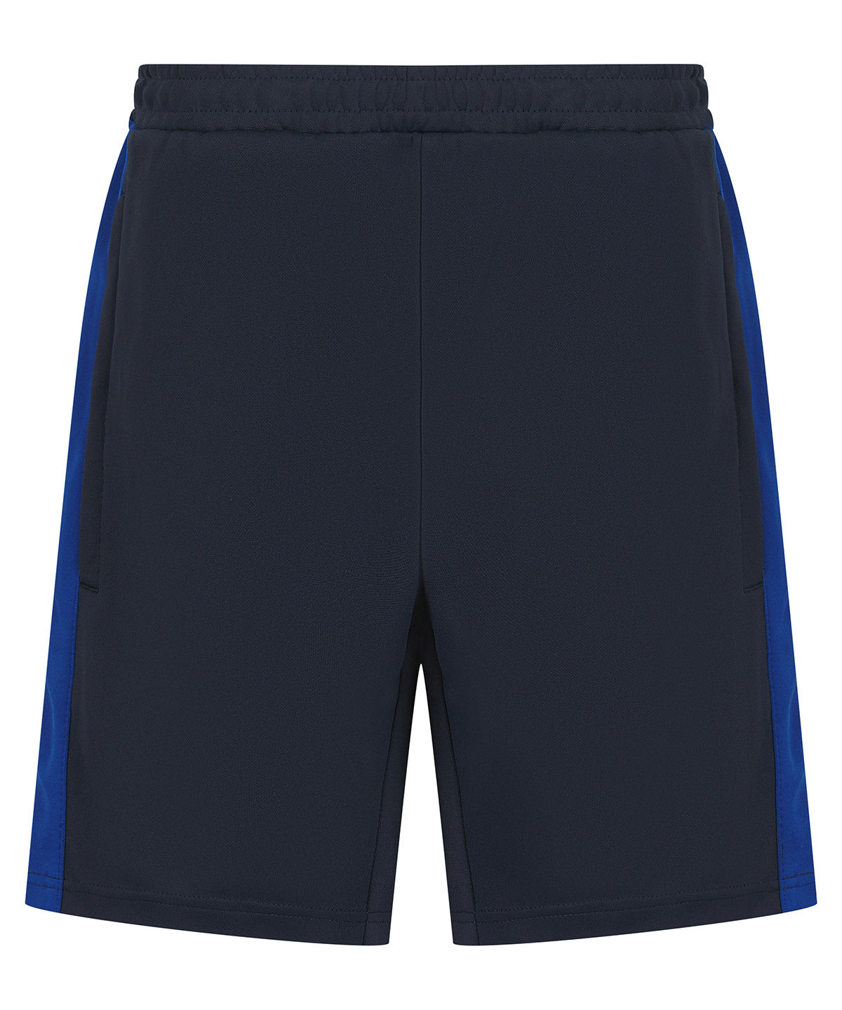 Pantalones cortos de punto para nios con bolsillos con cremallera | Azul Marino/Azul Real