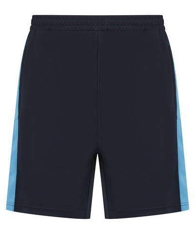 Pantalones cortos de punto para nios con bolsillos con cremallera | Azul Marino/Cielo