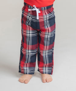Pantalones de saln de cuadros | Cuadros Rojos/Marino