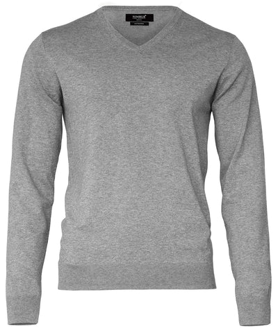 Jersey de punto con escote en V elegante Brighton | Gris