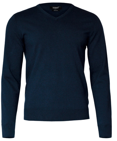 Jersey de punto con escote en V elegante Brighton | Azul Marino