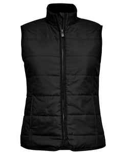 Chaleco acolchado horizontal para mujer Hudson | Negro