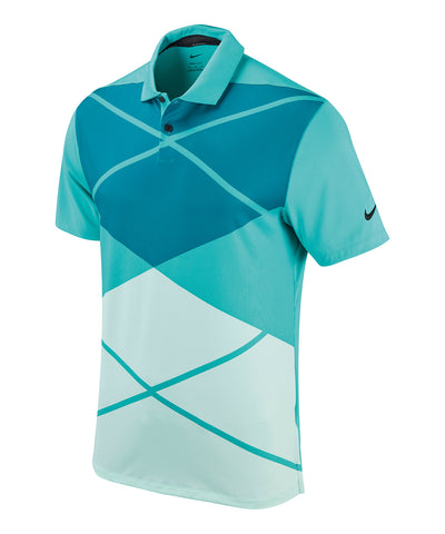 Polo Nike Vapor con estampado de argyle | Verde Azulado Lavado/Negro
