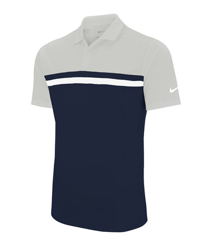 Polo Nike Victory color block | Gris Humo Claro / Obsidiana / Blanco / Blanco