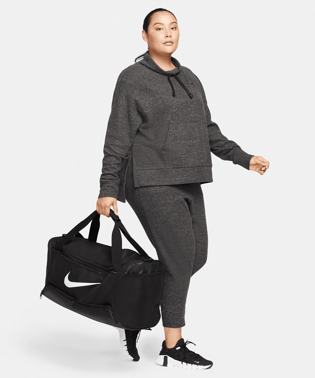 Bolso de entrenamiento mediano Nike Brasilia 95 (60L) | Negro/Negro/Blanco