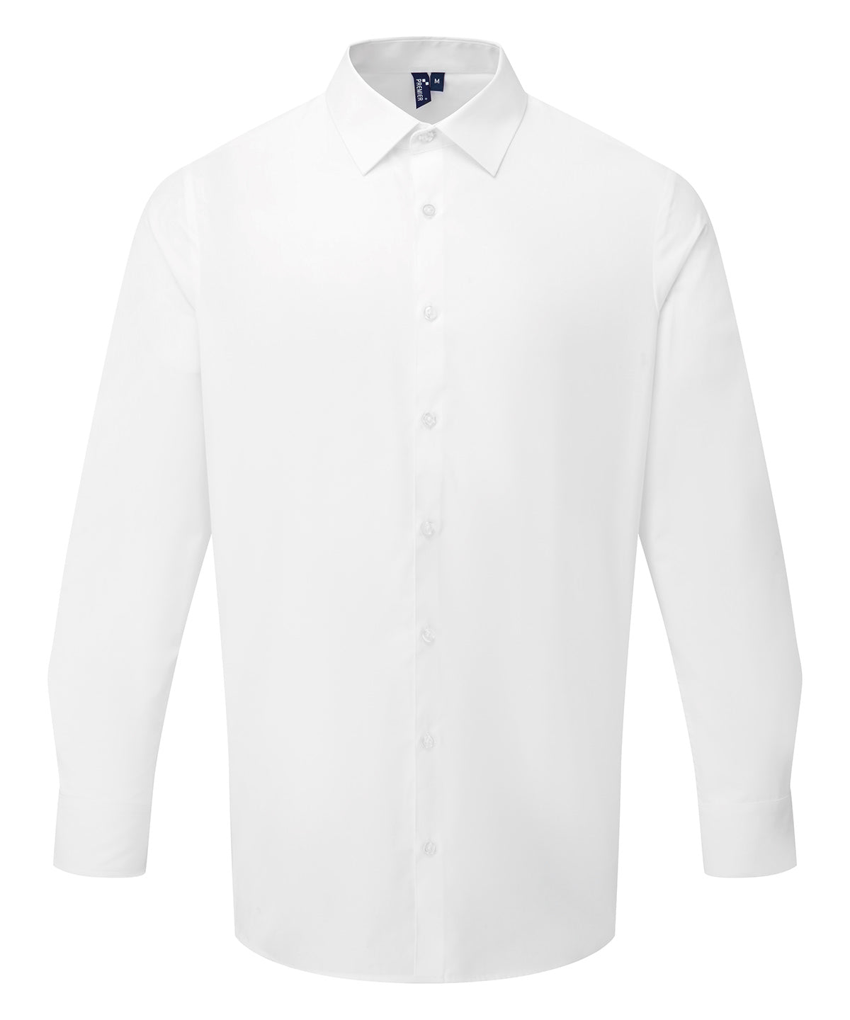 Camisa de popelín Recyclight de manga larga | Blanco