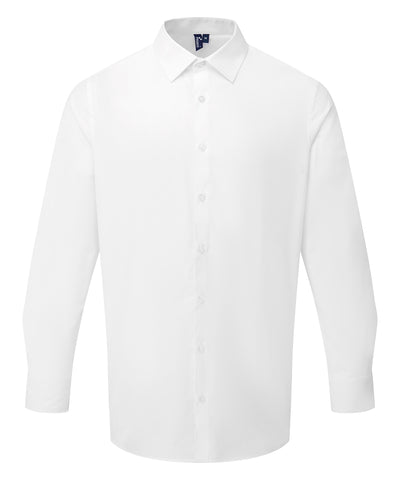 Camisa de popelín Recyclight de manga larga | Blanco